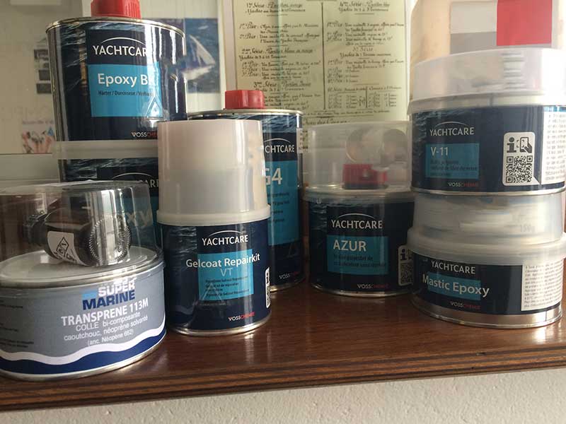 Chantier naval Kervilor, refit de bateaux Une gamme de produits composites, enduits, résines, gelcoat