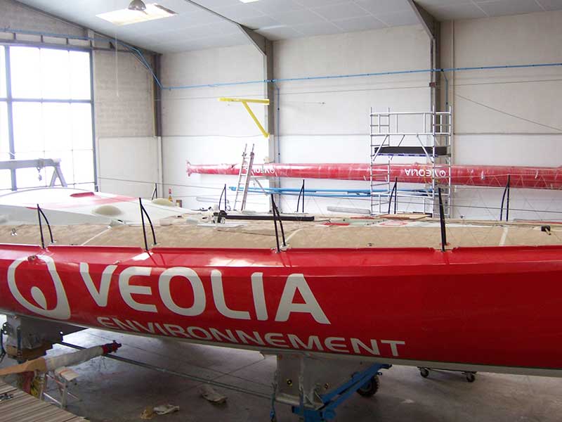 Bateau Véolia peinture coque, carene et pont