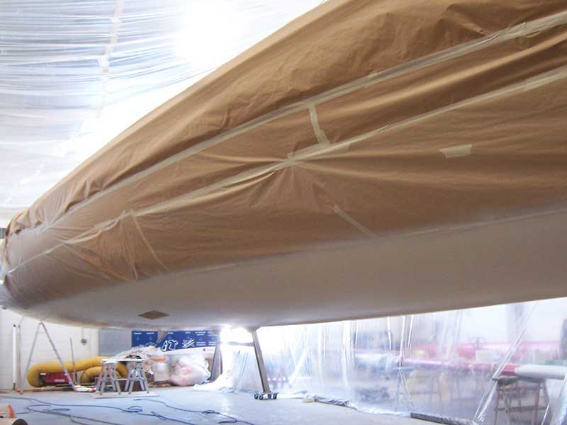 Peinture de la Carene antifouling Veolia