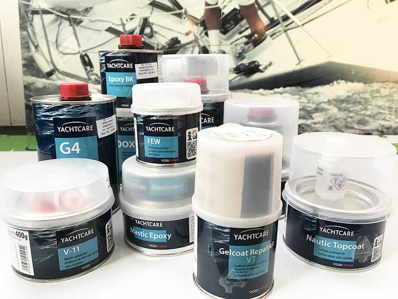 Chantier naval Kervilor, refit de bateaux Une gamme de produits composites, enduits, résines, gelcoat