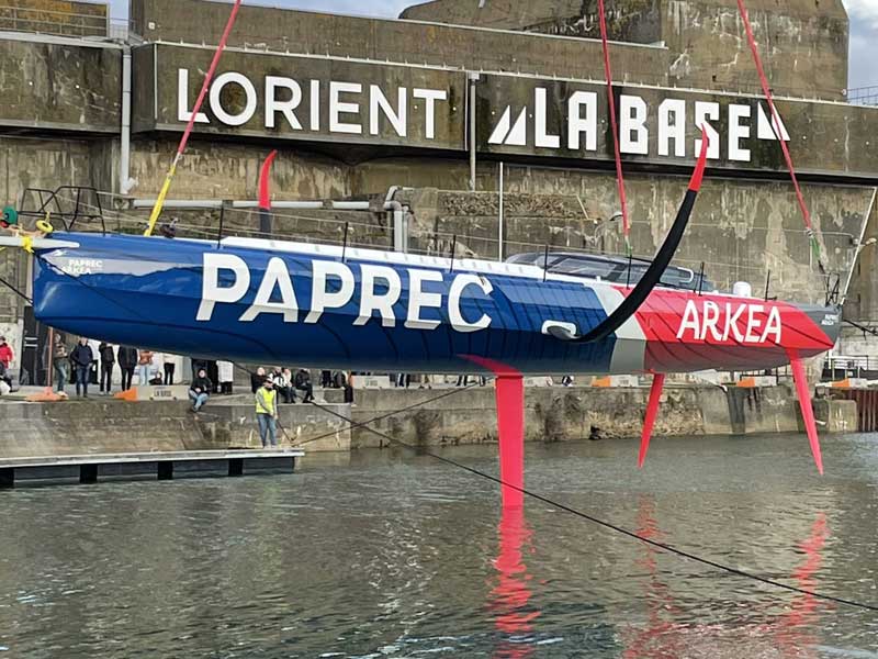 Peinture imoca Arkea Paprec par les Ateliers d'Olivier