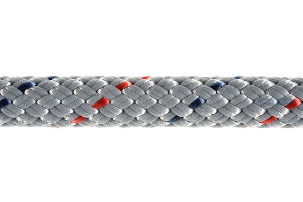 Cordage / Drisse Galco gris, marine et rouge D12mm le mètre